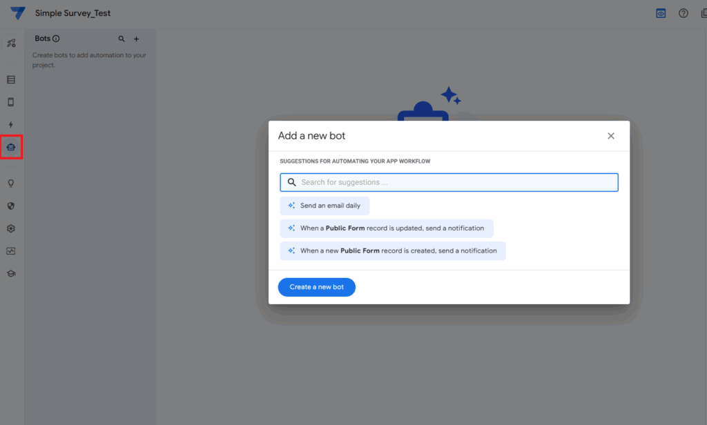 AppSheet Automationタブ